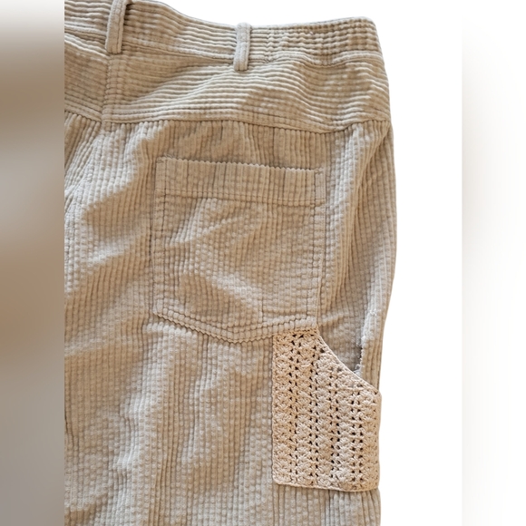 J. JILL CROCHET DETAIL SOFT CORDUROY PAINTERS PANTS - Picture 4 of 10